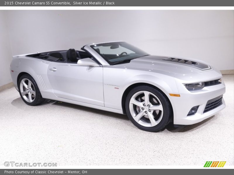 Silver Ice Metallic / Black 2015 Chevrolet Camaro SS Convertible