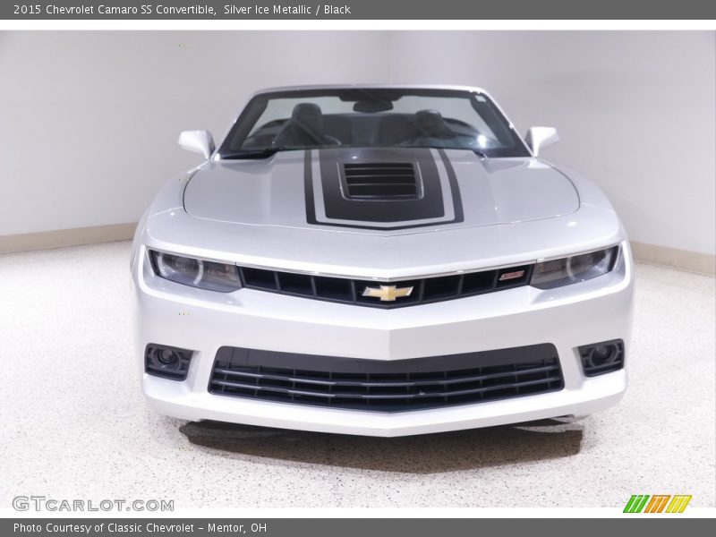 Silver Ice Metallic / Black 2015 Chevrolet Camaro SS Convertible