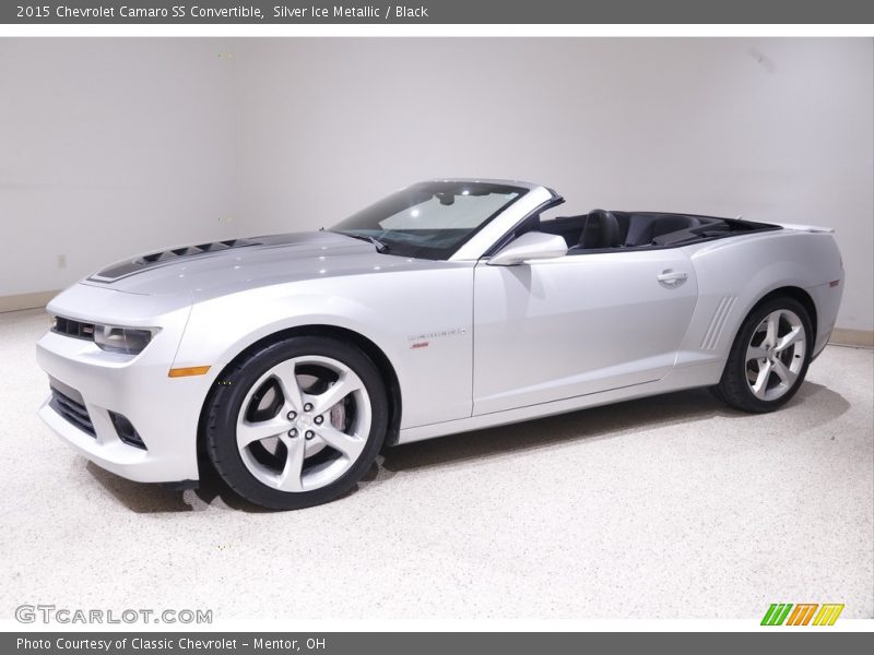 Silver Ice Metallic / Black 2015 Chevrolet Camaro SS Convertible