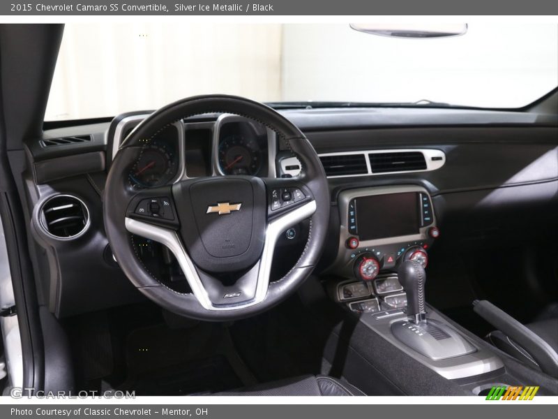 Silver Ice Metallic / Black 2015 Chevrolet Camaro SS Convertible