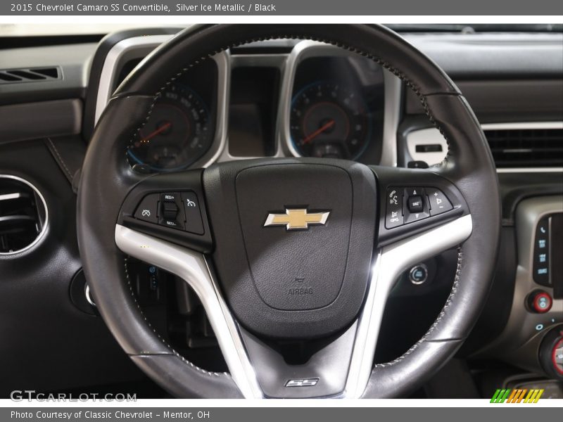 Silver Ice Metallic / Black 2015 Chevrolet Camaro SS Convertible