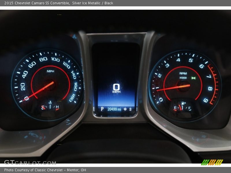 Silver Ice Metallic / Black 2015 Chevrolet Camaro SS Convertible