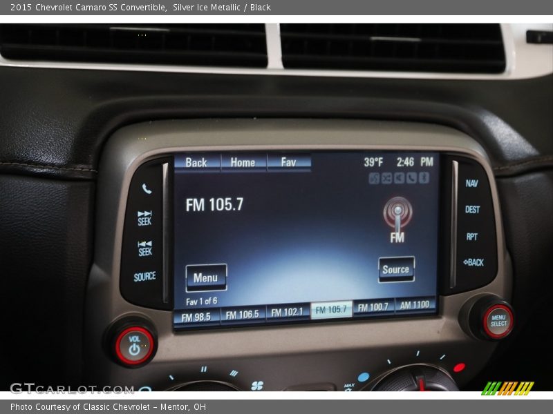 Silver Ice Metallic / Black 2015 Chevrolet Camaro SS Convertible