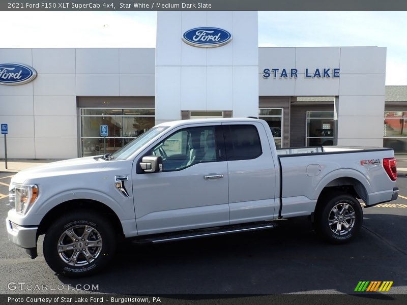 Star White / Medium Dark Slate 2021 Ford F150 XLT SuperCab 4x4