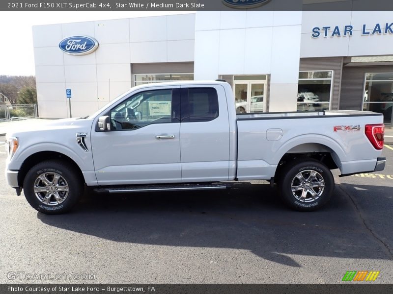 Star White / Medium Dark Slate 2021 Ford F150 XLT SuperCab 4x4