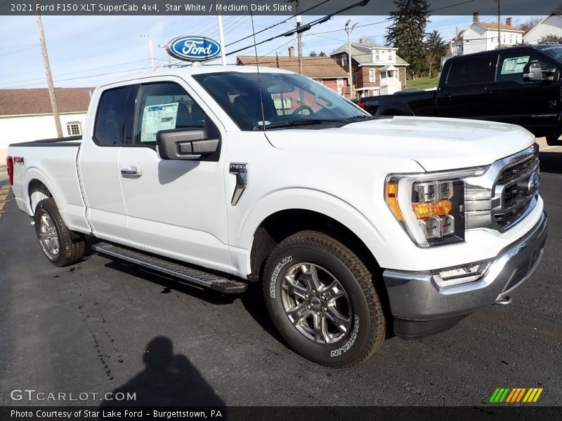 Star White / Medium Dark Slate 2021 Ford F150 XLT SuperCab 4x4