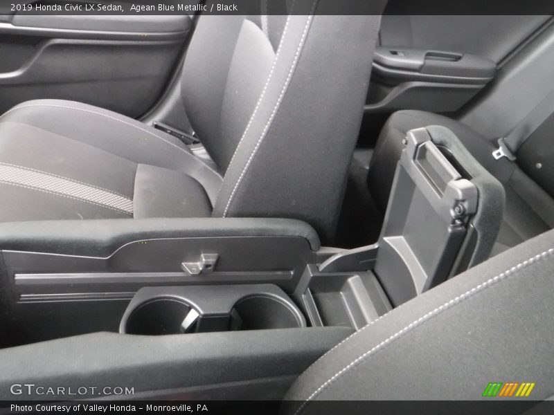 Agean Blue Metallic / Black 2019 Honda Civic LX Sedan