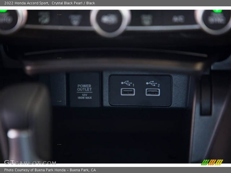 Crystal Black Pearl / Black 2022 Honda Accord Sport