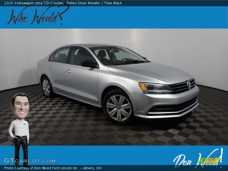 Reflex Silver Metallic / Titan Black 2015 Volkswagen Jetta TDI S Sedan