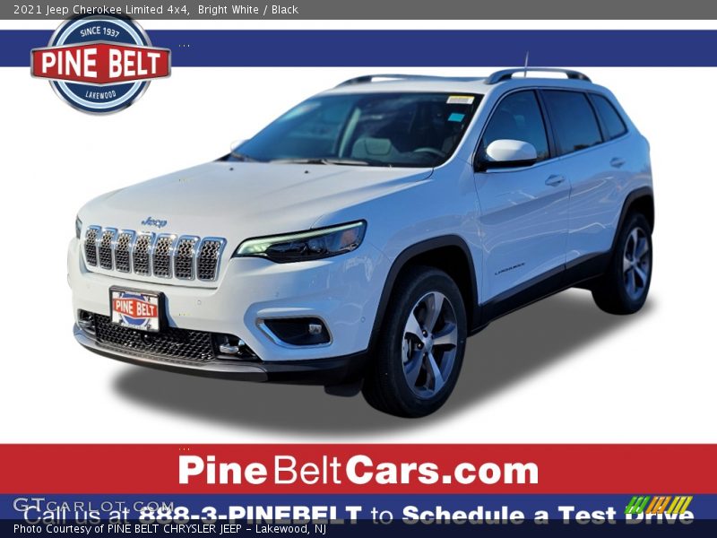 Bright White / Black 2021 Jeep Cherokee Limited 4x4