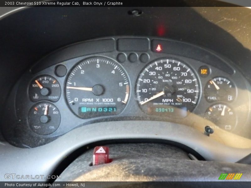 Black Onyx / Graphite 2003 Chevrolet S10 Xtreme Regular Cab