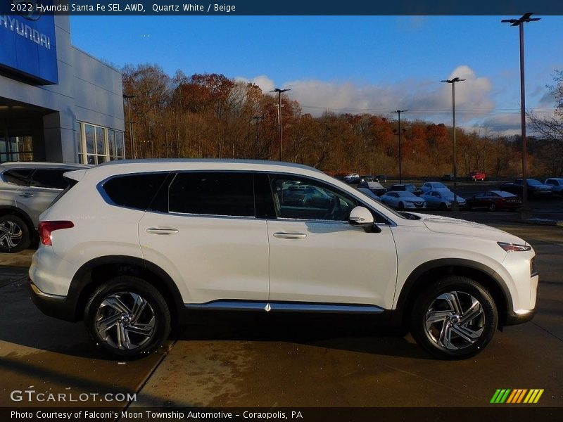 Quartz White / Beige 2022 Hyundai Santa Fe SEL AWD