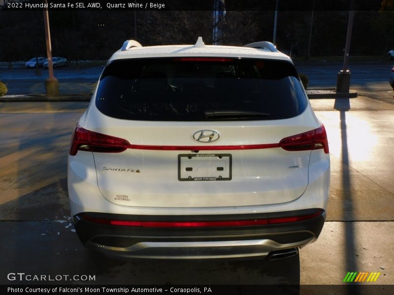 Quartz White / Beige 2022 Hyundai Santa Fe SEL AWD