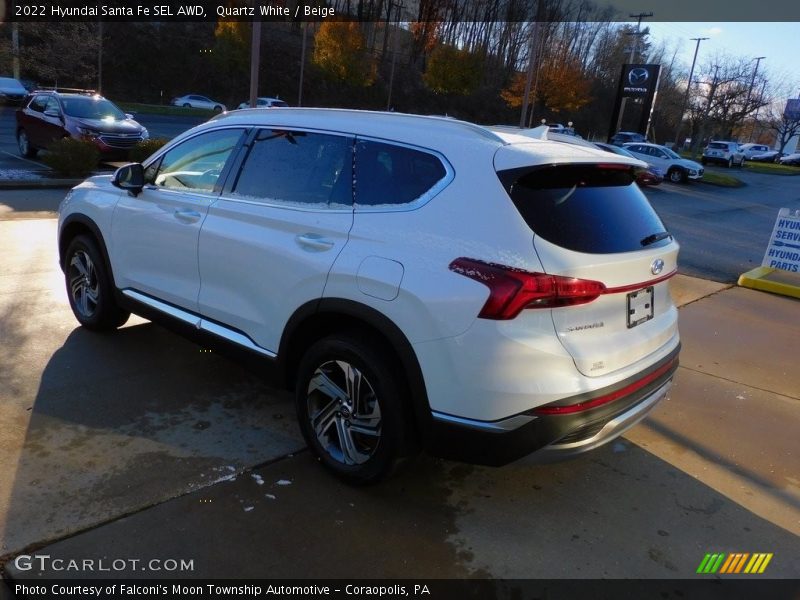 Quartz White / Beige 2022 Hyundai Santa Fe SEL AWD