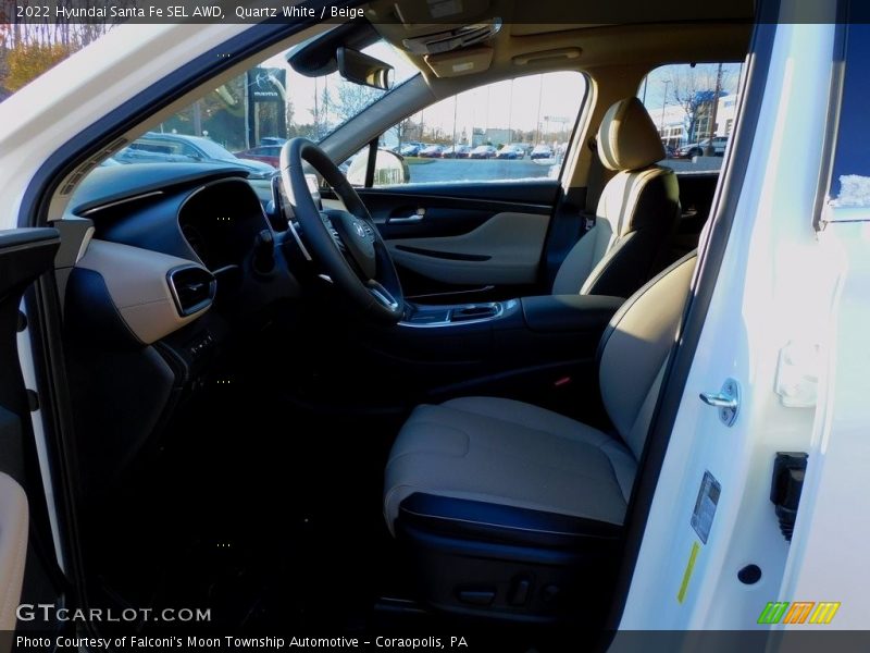 Quartz White / Beige 2022 Hyundai Santa Fe SEL AWD