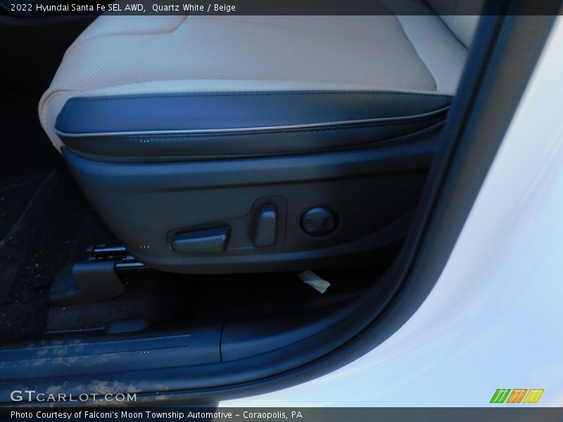 Quartz White / Beige 2022 Hyundai Santa Fe SEL AWD