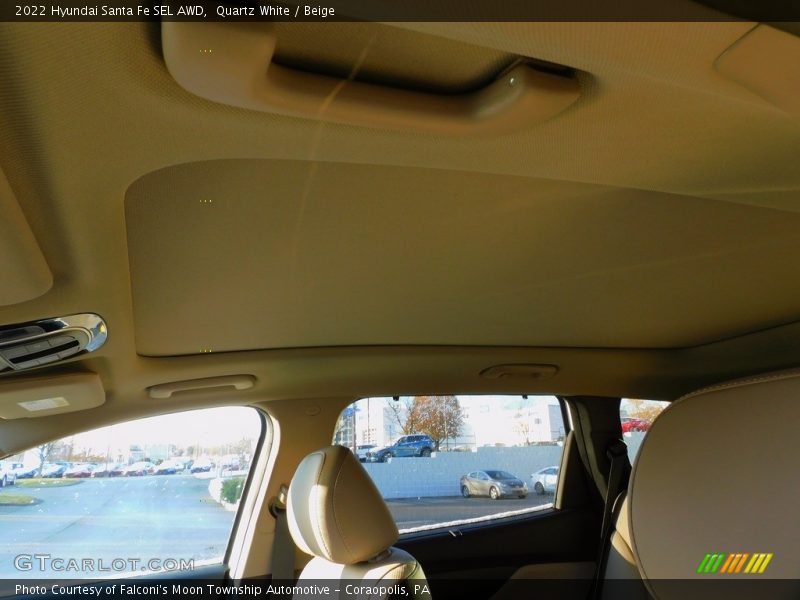 Quartz White / Beige 2022 Hyundai Santa Fe SEL AWD