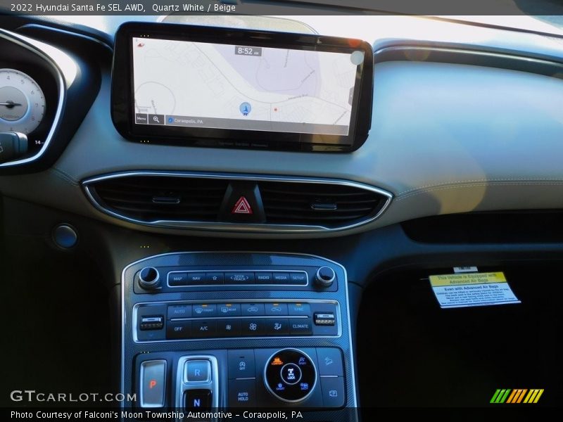 Quartz White / Beige 2022 Hyundai Santa Fe SEL AWD