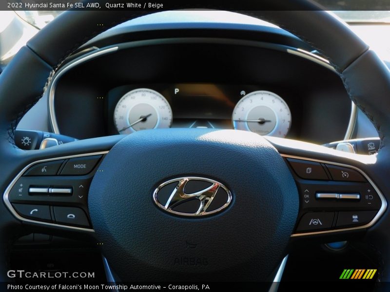 Quartz White / Beige 2022 Hyundai Santa Fe SEL AWD