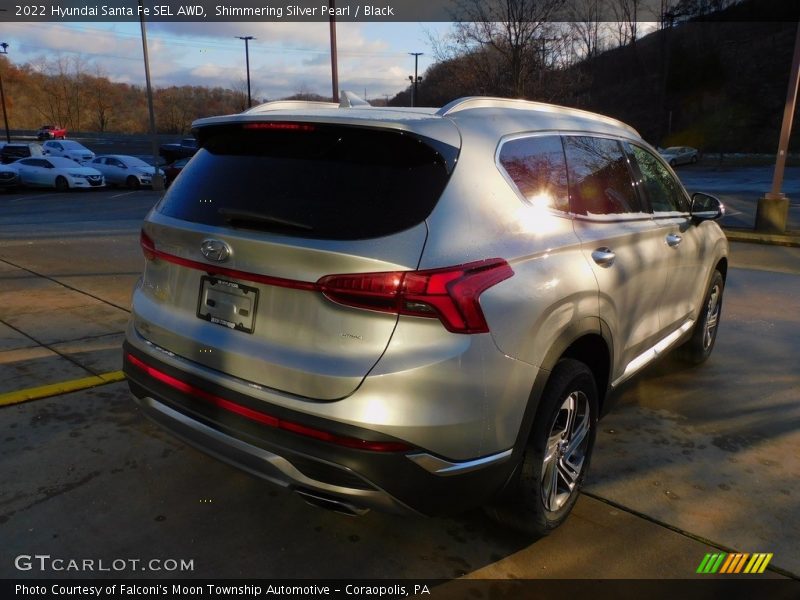 Shimmering Silver Pearl / Black 2022 Hyundai Santa Fe SEL AWD