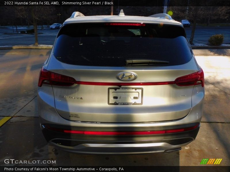 Shimmering Silver Pearl / Black 2022 Hyundai Santa Fe SEL AWD