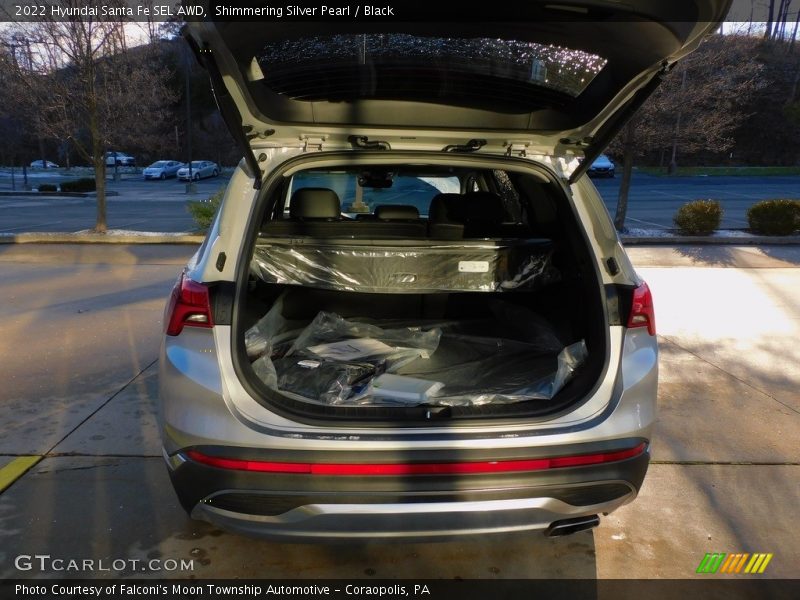 Shimmering Silver Pearl / Black 2022 Hyundai Santa Fe SEL AWD