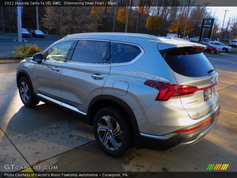 Shimmering Silver Pearl / Black 2022 Hyundai Santa Fe SEL AWD
