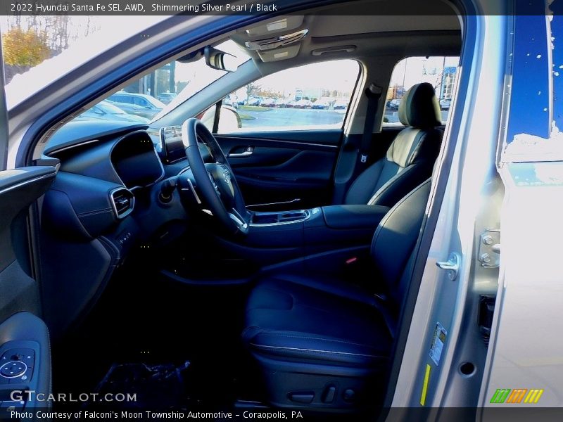 Shimmering Silver Pearl / Black 2022 Hyundai Santa Fe SEL AWD