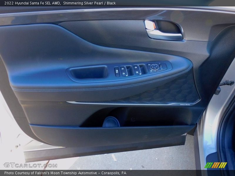 Shimmering Silver Pearl / Black 2022 Hyundai Santa Fe SEL AWD