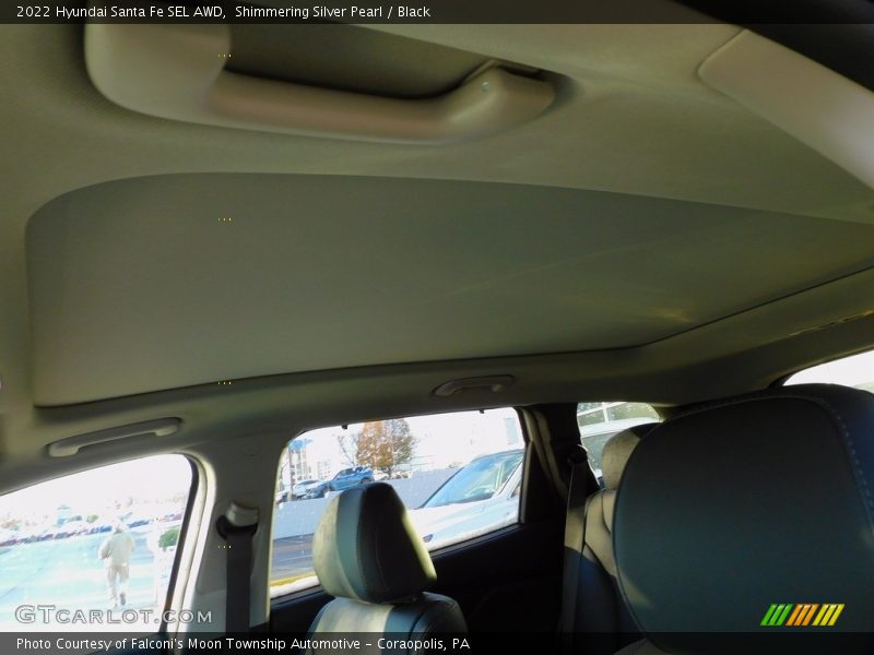 Shimmering Silver Pearl / Black 2022 Hyundai Santa Fe SEL AWD