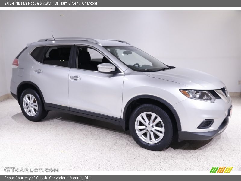 Brilliant Silver / Charcoal 2014 Nissan Rogue S AWD