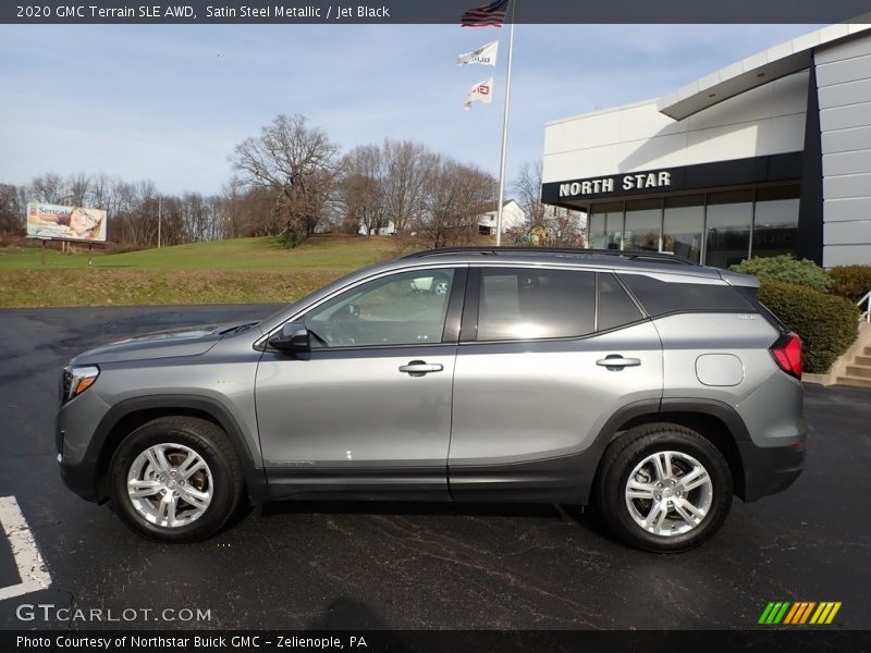 Satin Steel Metallic / Jet Black 2020 GMC Terrain SLE AWD