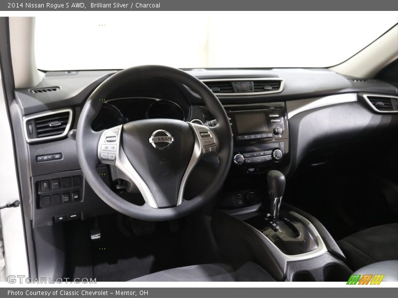 Brilliant Silver / Charcoal 2014 Nissan Rogue S AWD