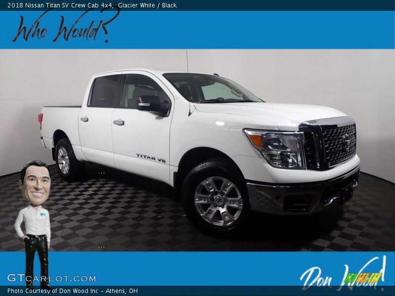 Glacier White / Black 2018 Nissan Titan SV Crew Cab 4x4