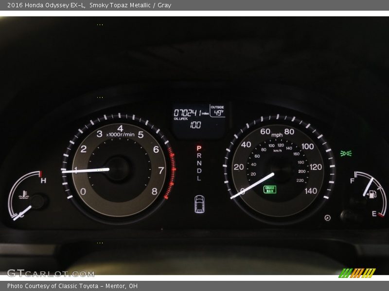 Smoky Topaz Metallic / Gray 2016 Honda Odyssey EX-L