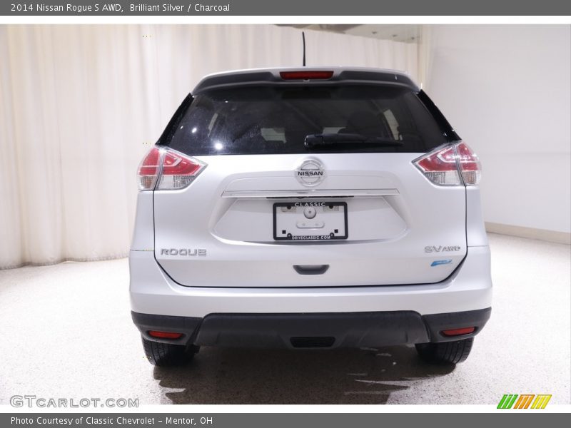 Brilliant Silver / Charcoal 2014 Nissan Rogue S AWD