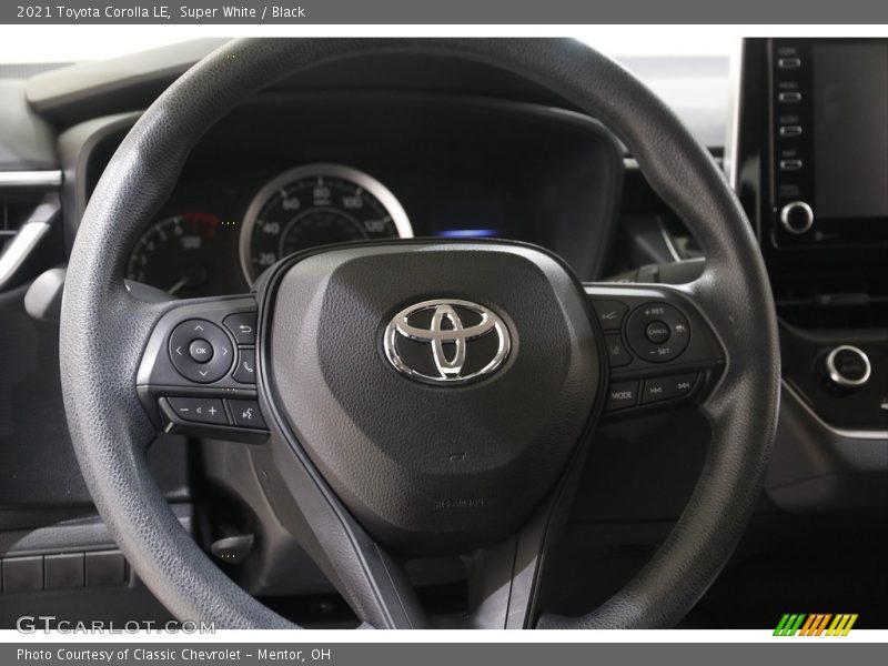 Super White / Black 2021 Toyota Corolla LE