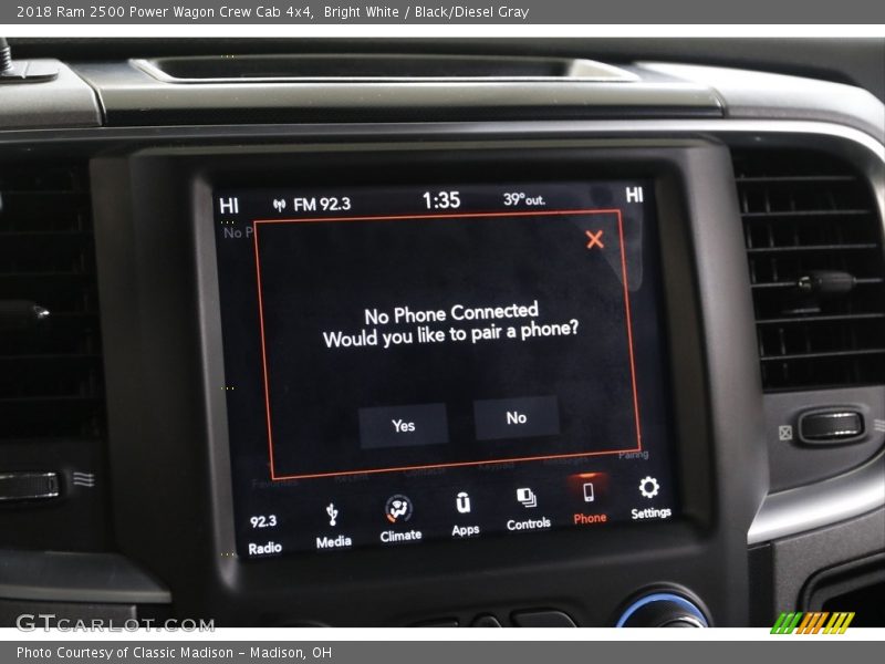 Bright White / Black/Diesel Gray 2018 Ram 2500 Power Wagon Crew Cab 4x4