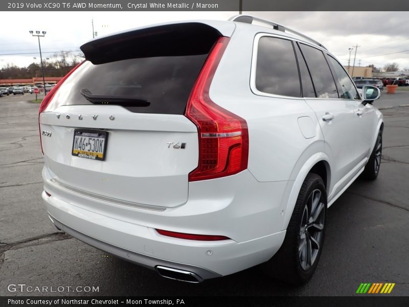 Crystal White Metallic / Maroon 2019 Volvo XC90 T6 AWD Momentum