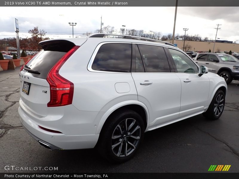 Crystal White Metallic / Maroon 2019 Volvo XC90 T6 AWD Momentum