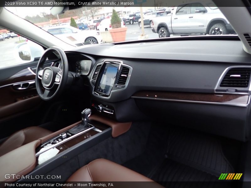 Crystal White Metallic / Maroon 2019 Volvo XC90 T6 AWD Momentum