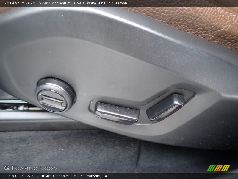 Crystal White Metallic / Maroon 2019 Volvo XC90 T6 AWD Momentum