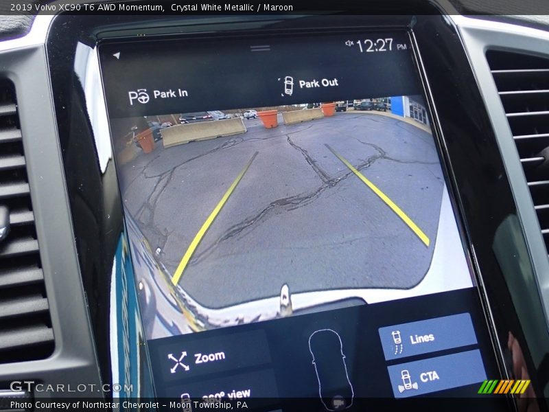 Crystal White Metallic / Maroon 2019 Volvo XC90 T6 AWD Momentum