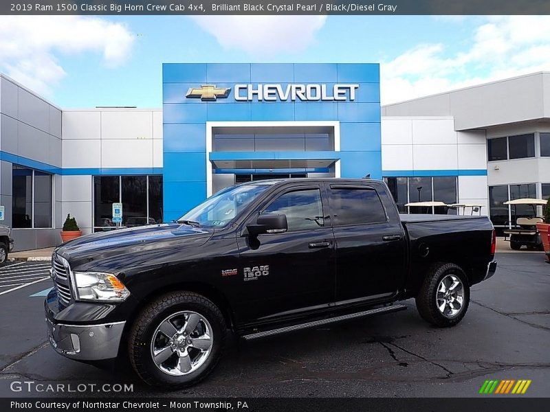 Brilliant Black Crystal Pearl / Black/Diesel Gray 2019 Ram 1500 Classic Big Horn Crew Cab 4x4