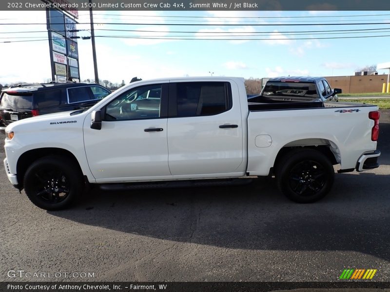 Summit White / Jet Black 2022 Chevrolet Silverado 1500 Limited Custom Crew Cab 4x4