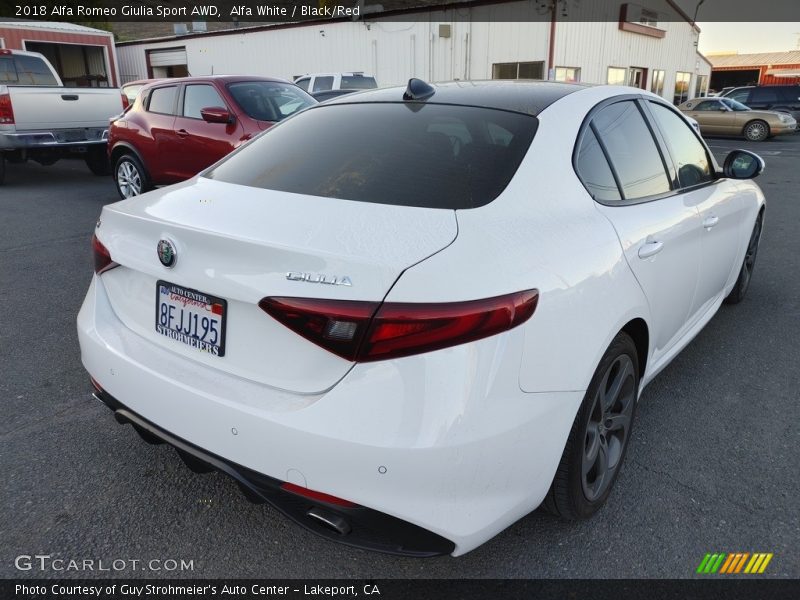 Alfa White / Black/Red 2018 Alfa Romeo Giulia Sport AWD