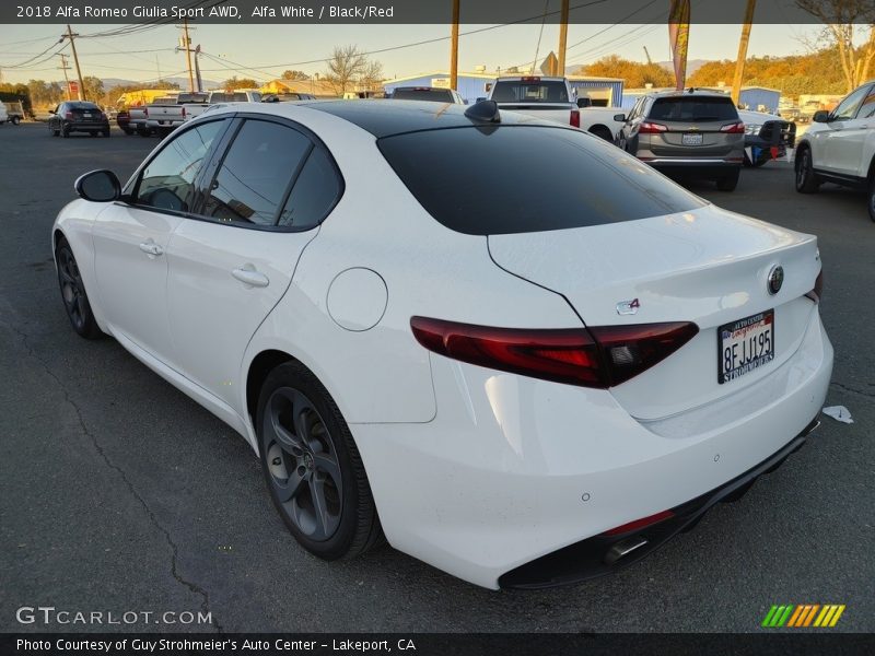 Alfa White / Black/Red 2018 Alfa Romeo Giulia Sport AWD