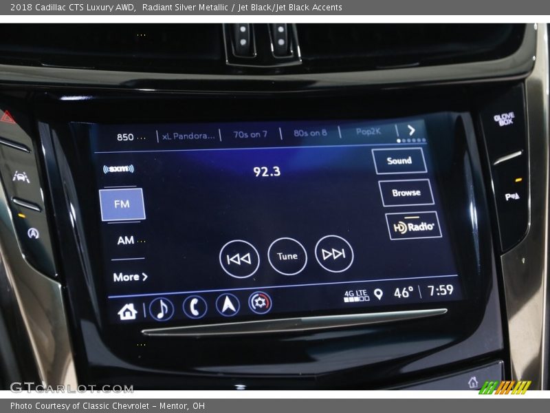 Radiant Silver Metallic / Jet Black/Jet Black Accents 2018 Cadillac CTS Luxury AWD