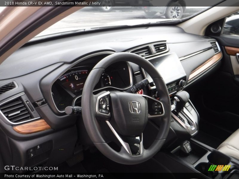 Sandstorm Metallic / Ivory 2018 Honda CR-V EX AWD