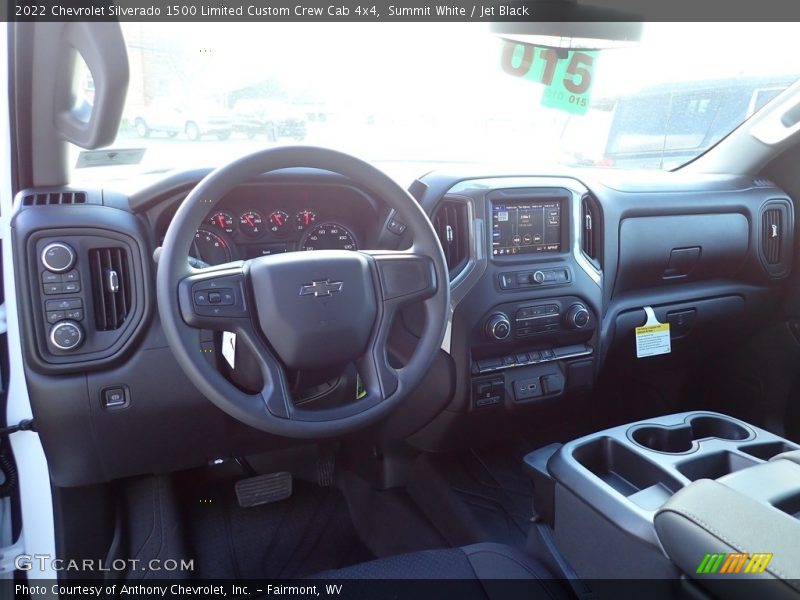Summit White / Jet Black 2022 Chevrolet Silverado 1500 Limited Custom Crew Cab 4x4